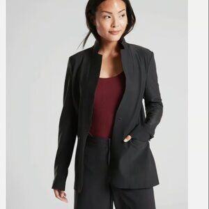 Athleta Black Interstellar Blazer Gorpcore Athleisure Career Sleek Minimalist 16